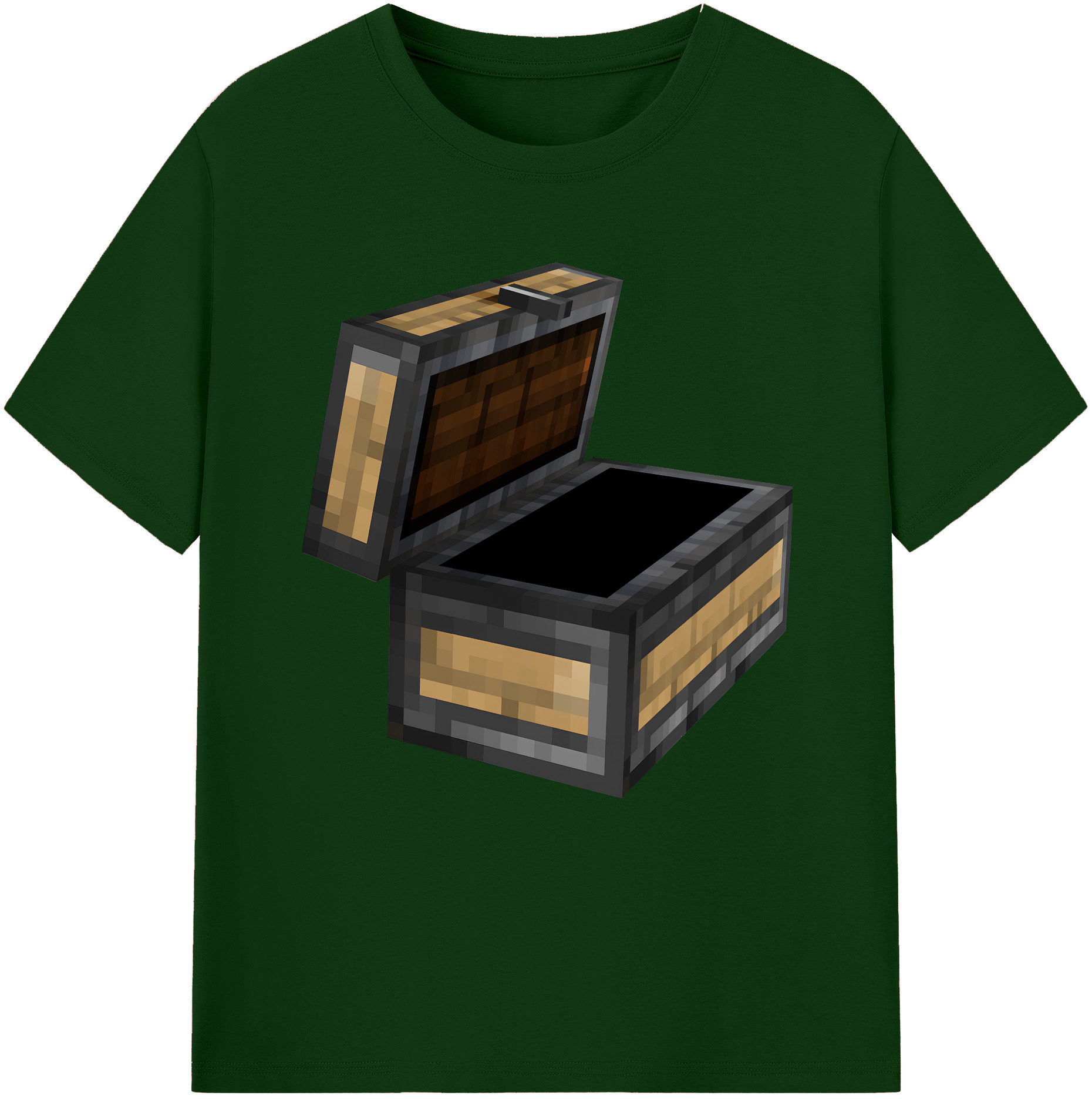 （画像用） マインクラフト ブロックの世界 Minecraft MC Block world 綿100％半袖Tシャツ（フロントプリント）